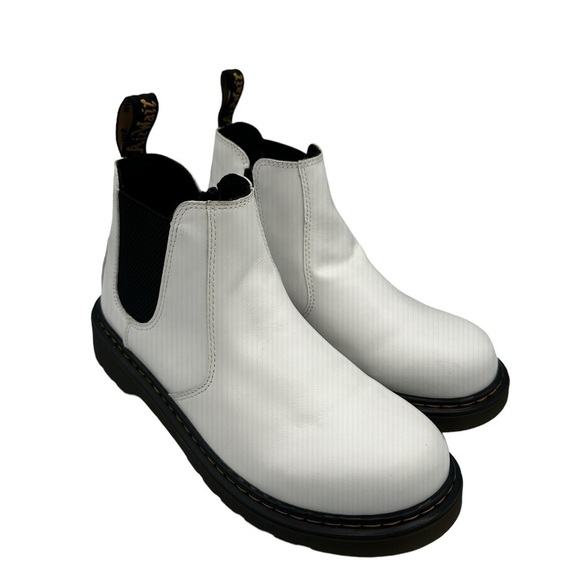 Dr. Martens 2976 White Zip Chelsea Boot - Picture 1 of 7